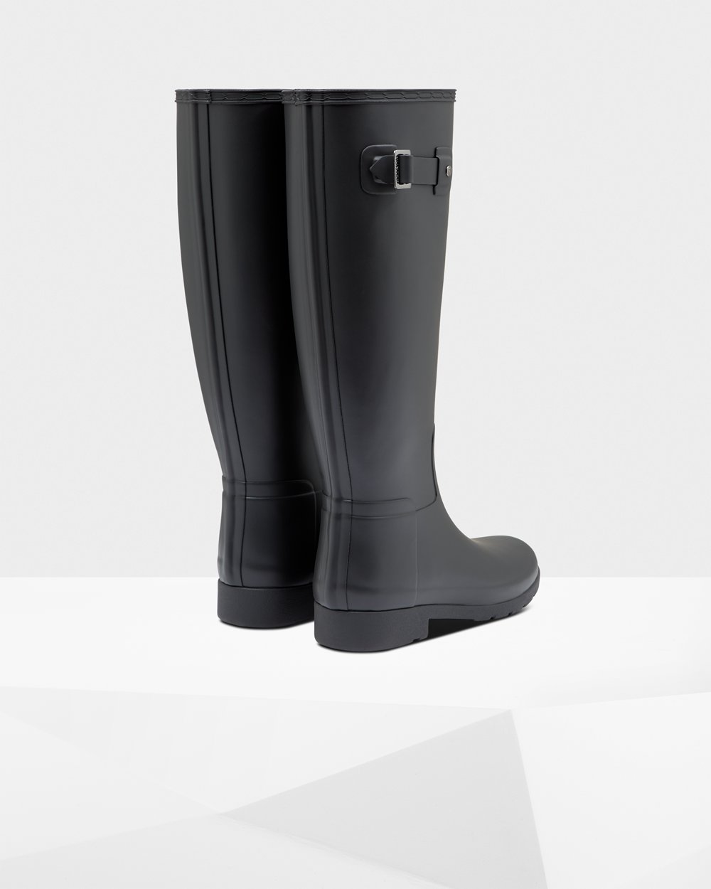 Hunter Mujer Refined Slim Fit - Botas de Lluvia Negras - 319-EFVNWH